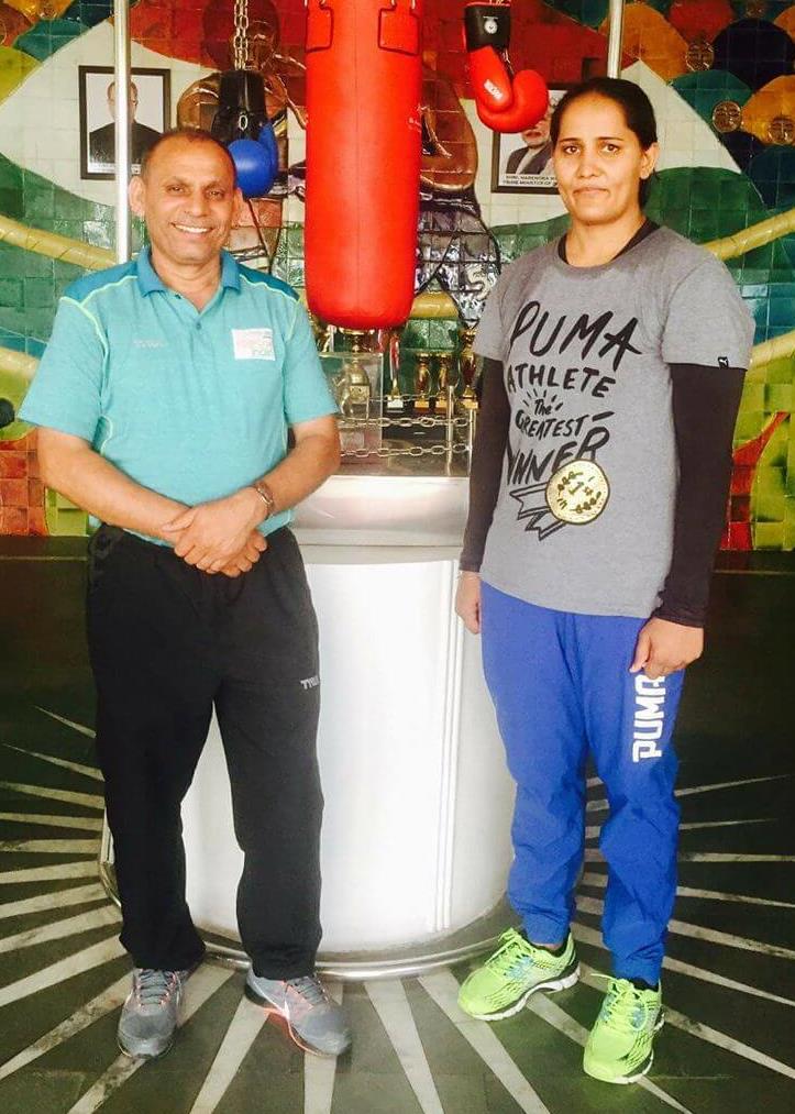 Boxing Coach Jagdish Sing and Kavita Chahal