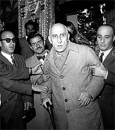 Former Prime Minister Mohammad Mossadegh, arriving at his trial at the beginning of this one, November 8, 1953