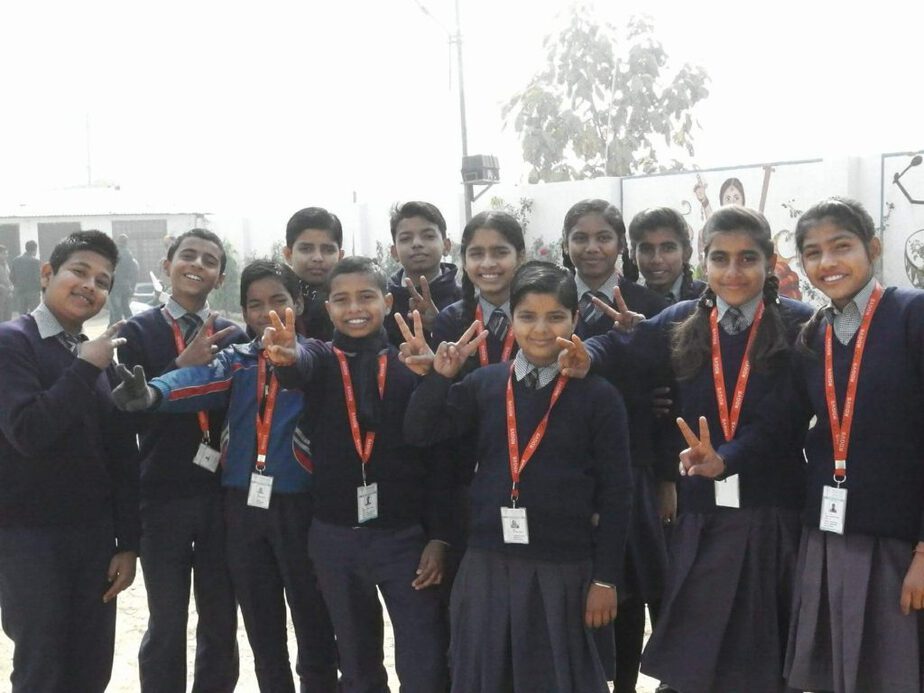 E-Shishya students in Kanpur-Dehat District