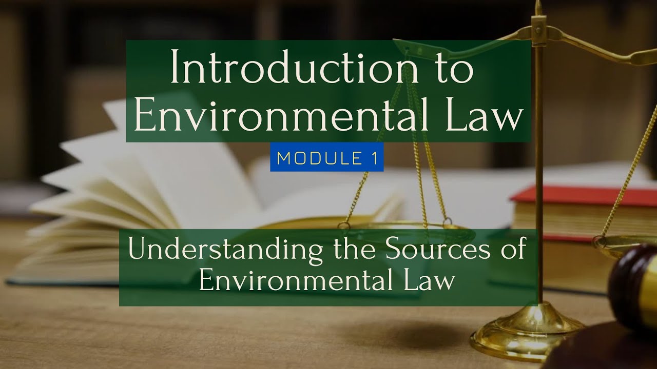 Introduction To Environment Law: Module 1 | THE BASTION